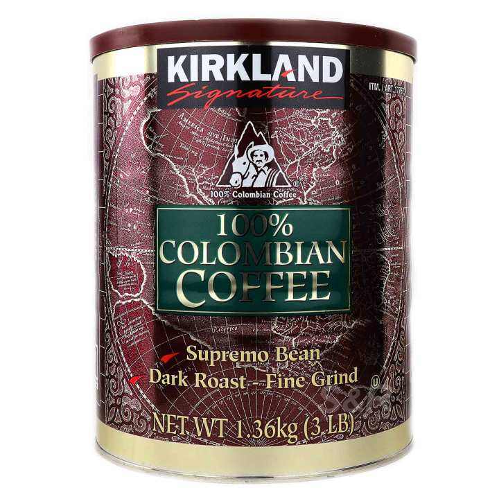 Kirkland Signature Colombian coffee dark roast fine grind 1.36kg