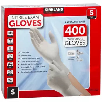 Kirkland signature nitrile exam gloves small 2x200ct