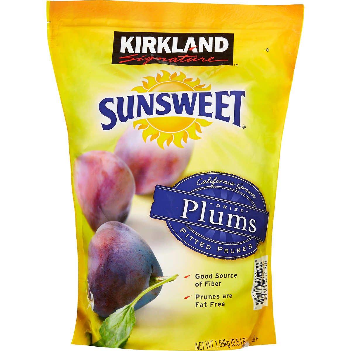 Kirkland signature dried plums (prunes) 1.58kg