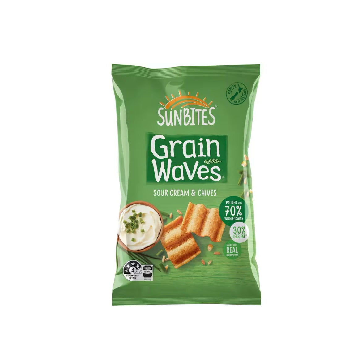 Grain waves Sour cream & chives 500g