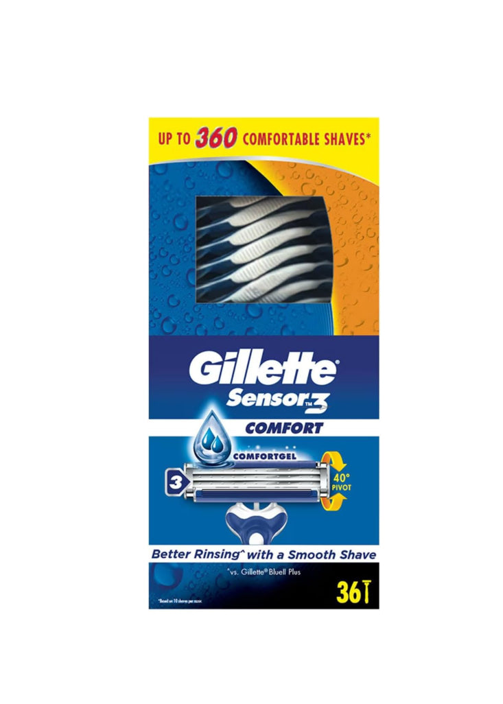 Gillette sensor3 disposable razors 36ct