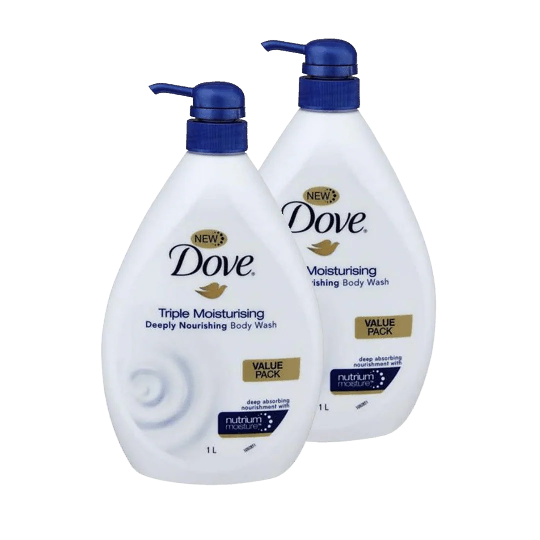Dove triple moisture body wash 2 x 1L