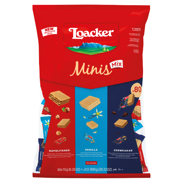 Loacker mini crispy wafer mix 800g