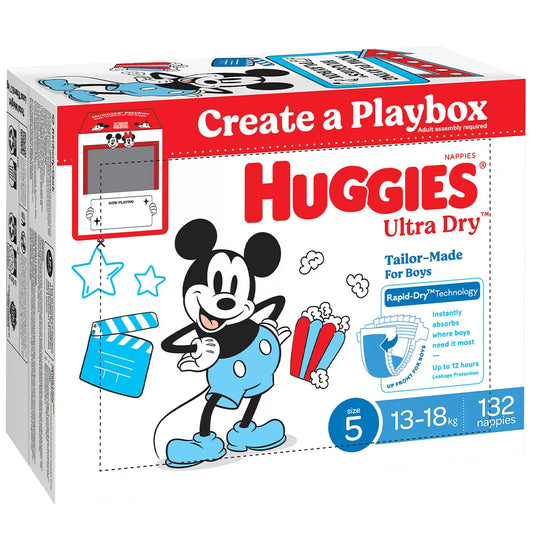 Huggies nappies size 5 boy 132ct