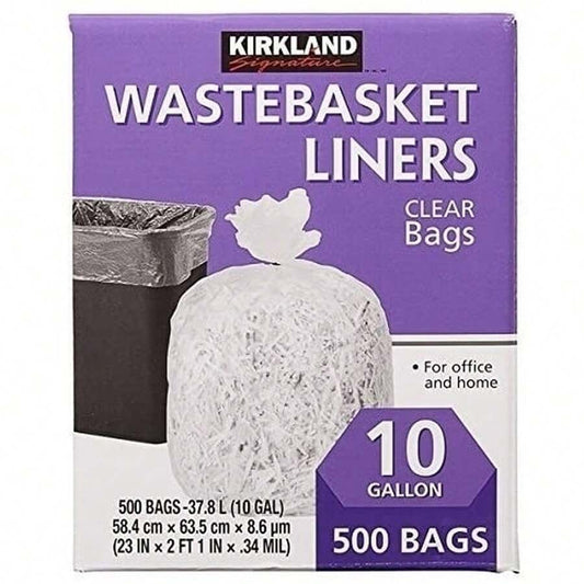 Kirkland Signature wastebasket liner bag 500ct 37.8L
