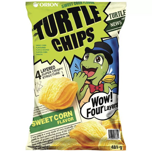 Orion Turtle Chips Sweet Corn Flavour 481g