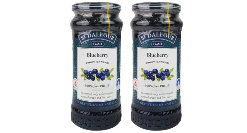 St dalfour blueberry fruit spread 2 x 500g