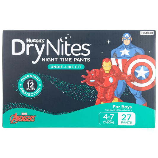 Huggies drynites night time pants boys 4-7yrs 27ct