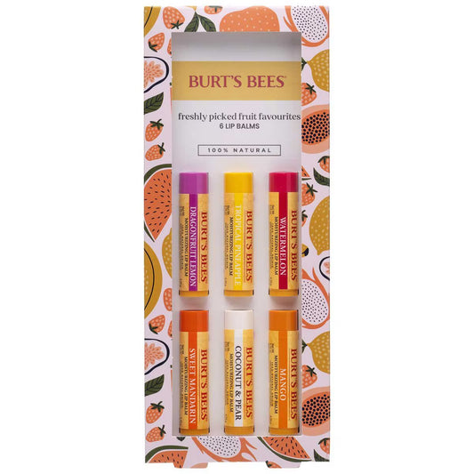 Burts bees fruit favourites lip balm 6pk