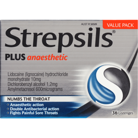 Strepsils plus anesthetic 36pk lozenges