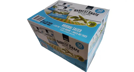 Calbee harvest snaps baked pea crisps 50 x 18g