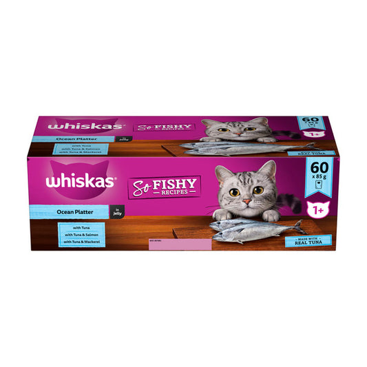 Whiskas so fishy wet cat food 60x85g