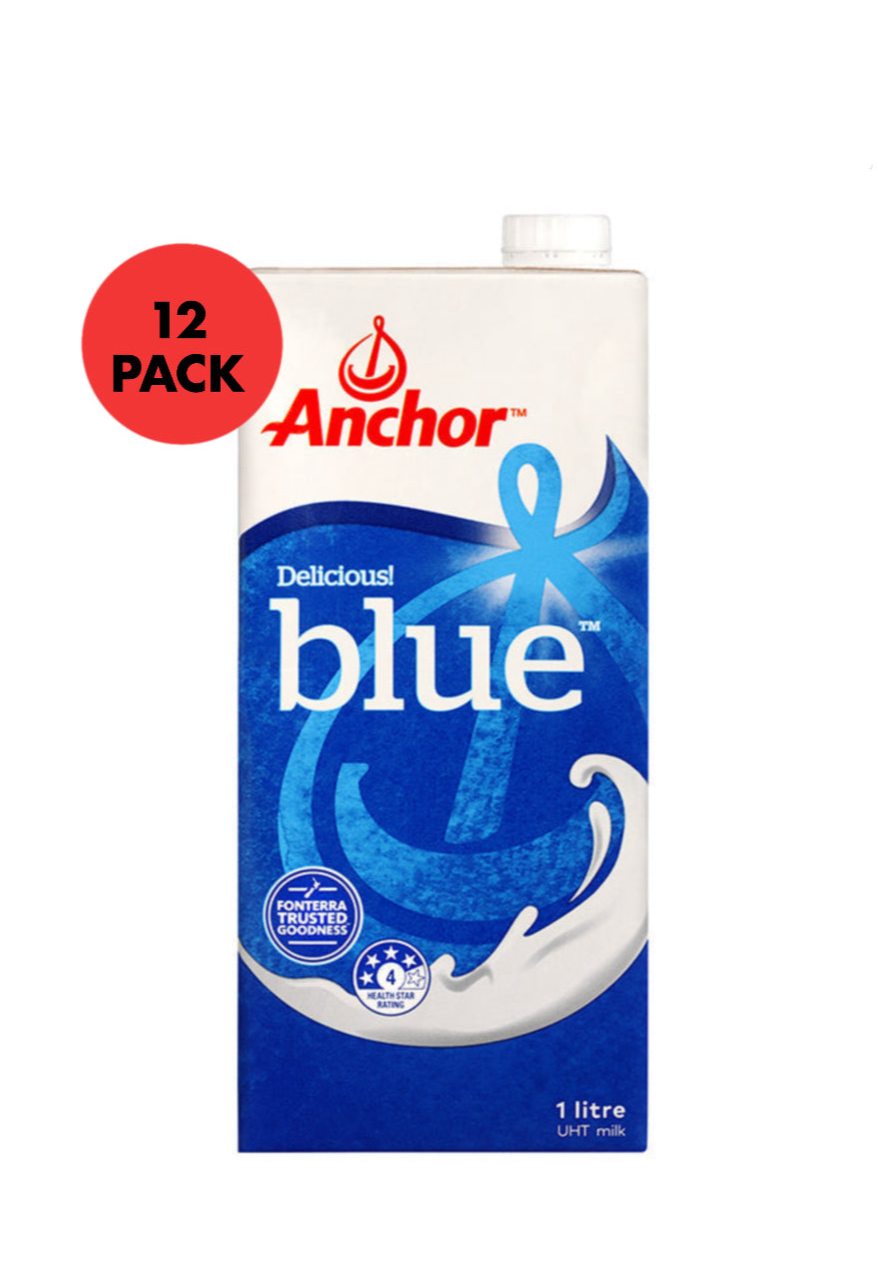 Anchor UHT blue milk 12x1L