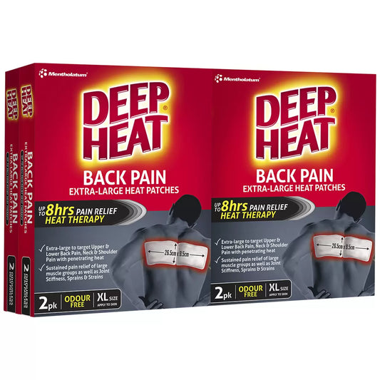 Deep heat back patches 4x2 pack
