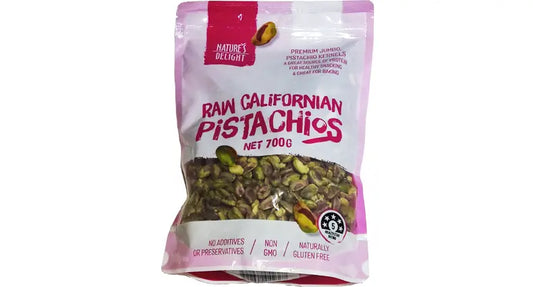 Natures delight raw Californian pistachios 700g