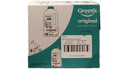 Greens pancake mix original shake 6 x 375g