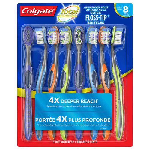 Colgate 360° Floss Tip Manual Toothbrush 8 Pack