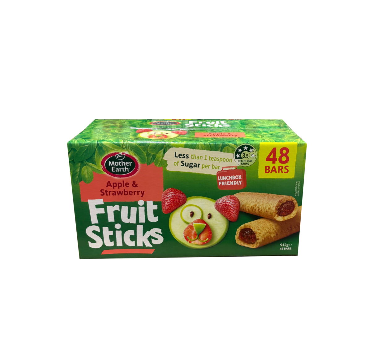 Mother Earth apple & strawberry fruit sticks 48pack