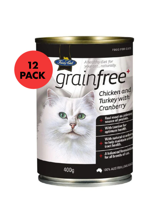 Fussy cat chicken, turkey & cranberry 12x400g