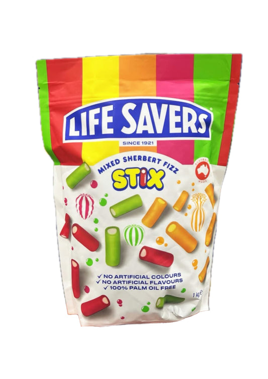 Life savers mixed sherbert fizz stix 1kg