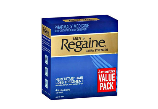 Regaine mens extra strength solution 4 x 60ml (4 months)