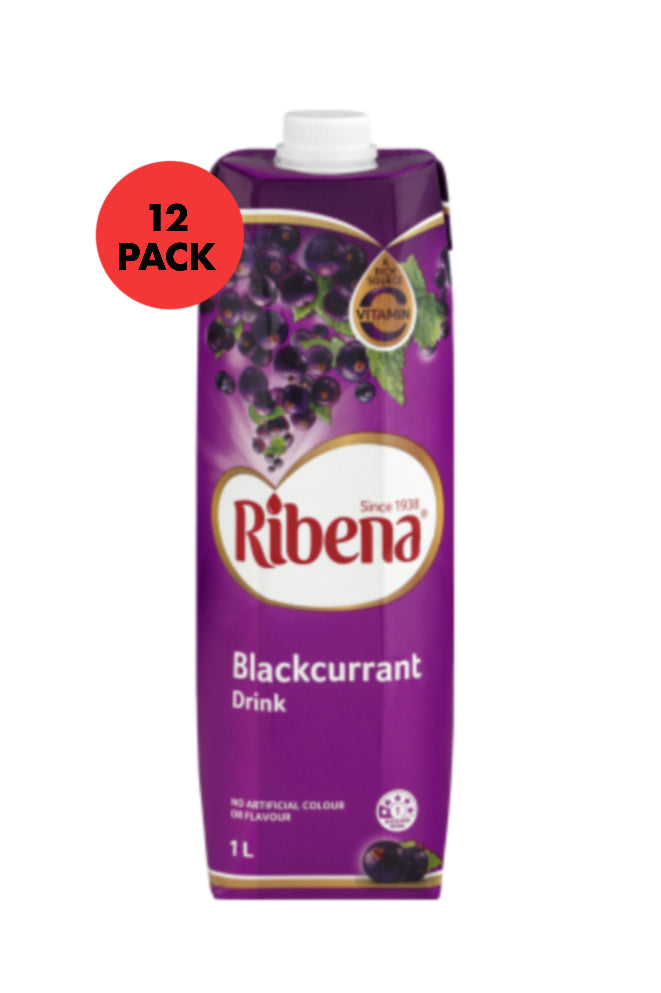 Ribena fruit drink blackcurrant 12 x 1L