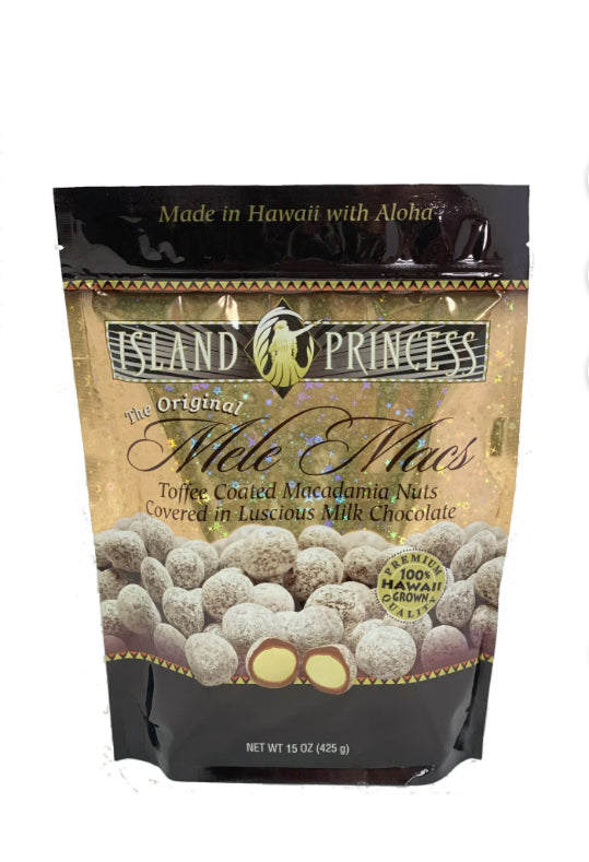 Island princess mele macs Milk chocolate toffee macadamia nuts 425g