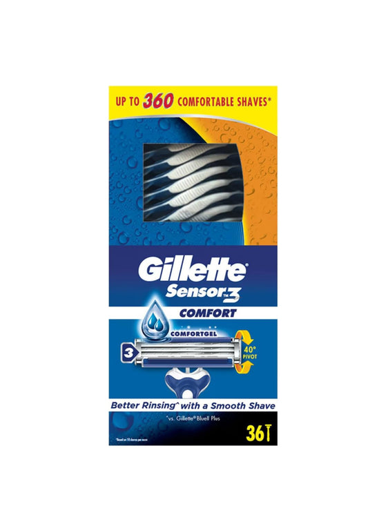 Gillette sensor3 disposable razors 36ct