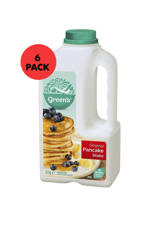 Greens pancake mix original shake 6 x 375g