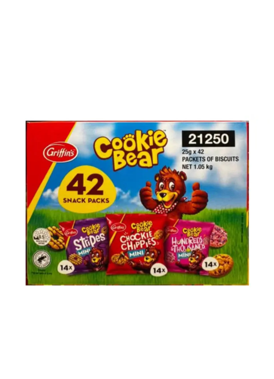 Cookie bear snack packs 42x25g