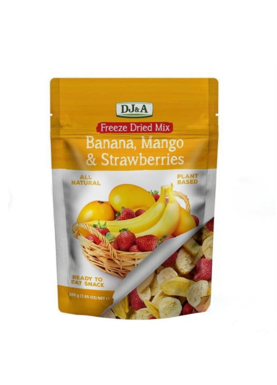 DJ&A Freeze dried Banana Mango Strawberry mix 200g