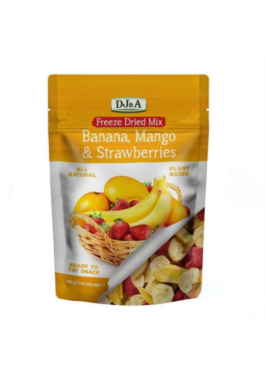 DJ&A Freeze dried Banana Mango Strawberry mix 200g