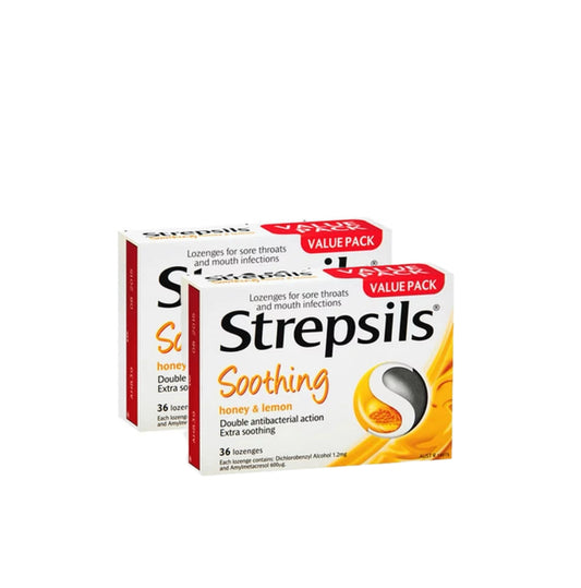 Strepsils honey & lemon 2 x 36 lozenges