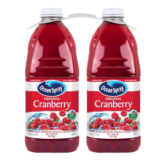 Ocean Spray cranberry fruit drink 2 x 2.83L