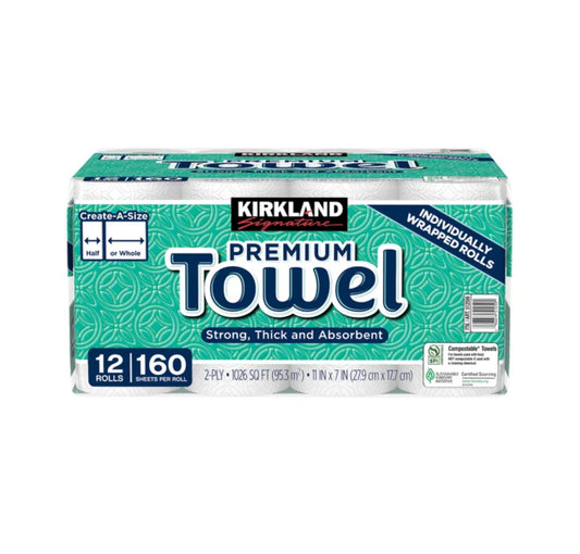 Kirkland signature paper towels 12 x 160 sheet rolls