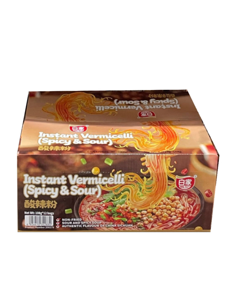 Baijia spicy & sour vermicelli 12x108g