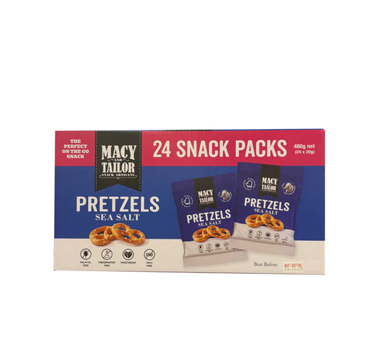 Macy & Tailor Pretzels Sea salt & Honey mustard 24 x 15g