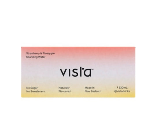 Vista Strawberry & pineapple Sparkling water 24x330ml