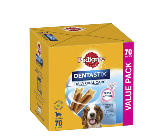 Pedigree dentastix for medium dog 70pk