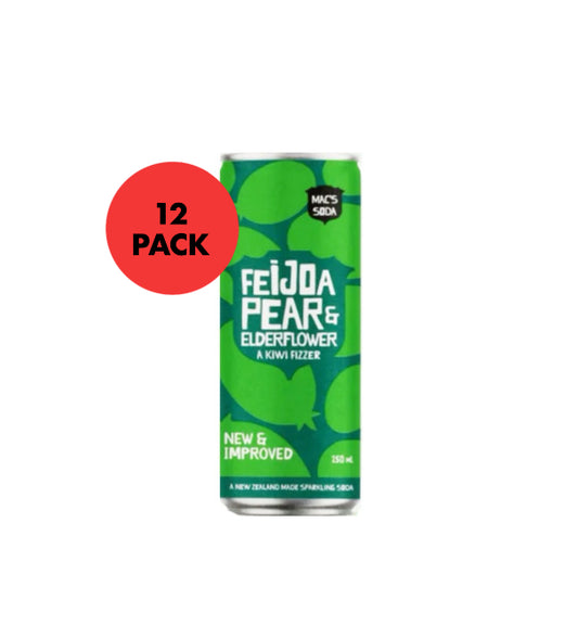 Macs soda feijoa & pear 12 x 250ml