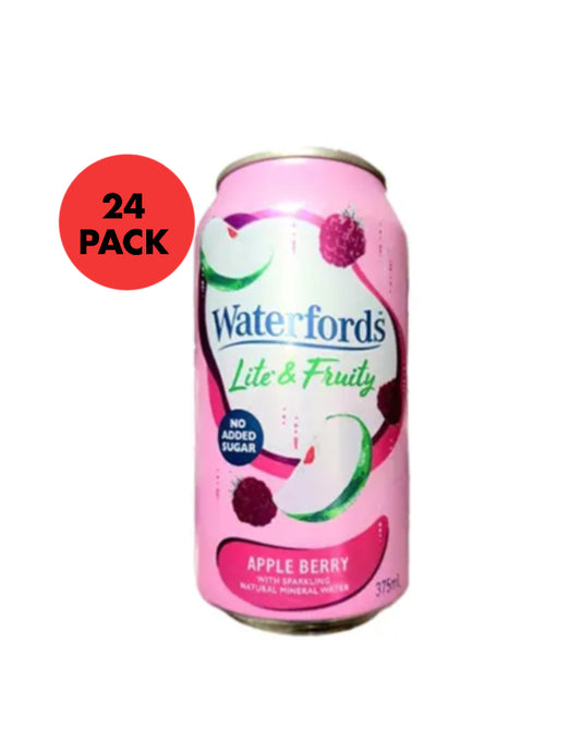 waterfords apple berry sparkling mineral water 24 x 375