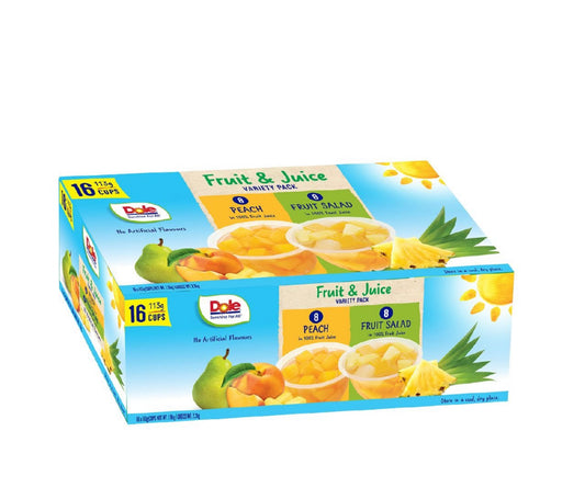 Dole fruit & juice cups 16x113g