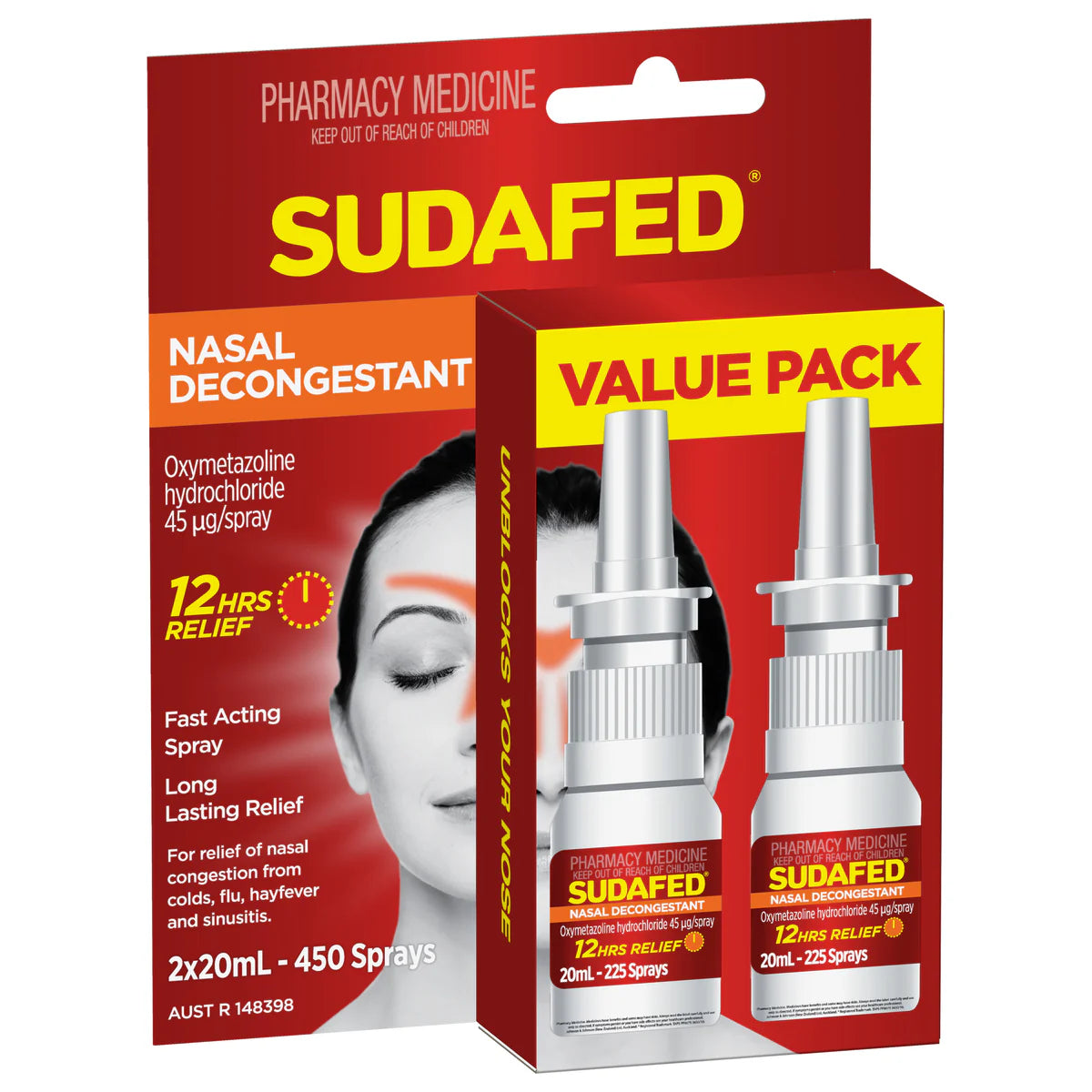 Sudafed nasal spray 2 x 20ml