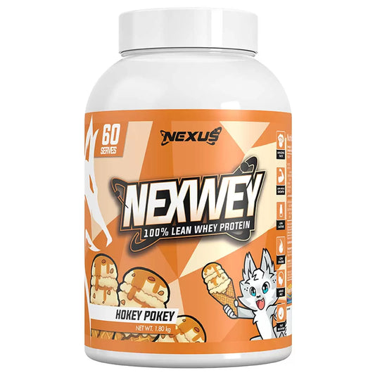 Nexus Nexwey 100% lean whey protein 1.8kg Hokey Pokey