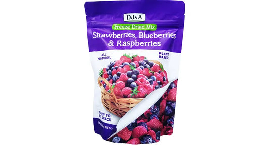 DJ&A dried strawberries Blueberry & raspberry 100g