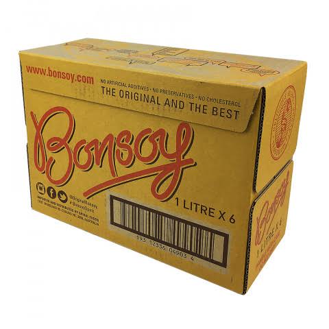 Bonsoy beverage company soy milk 6 x 1L