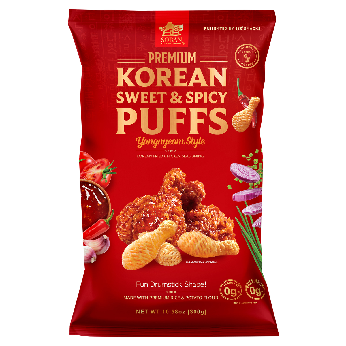 Soban Korean sweet & spicy puff 300g
