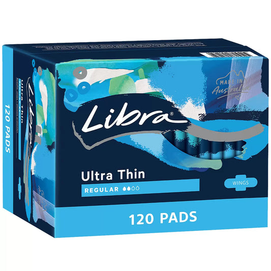 Libra ultra thin regular pads with wings 120pk