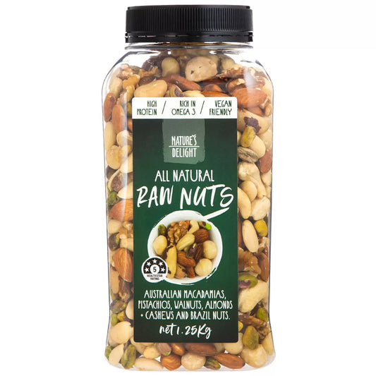 Nature's delight all natural raw nut mix 1.2kg