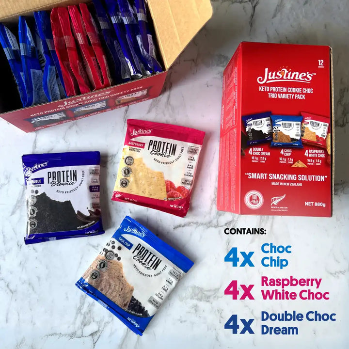 Justines keto protein cookie variety pack 780g